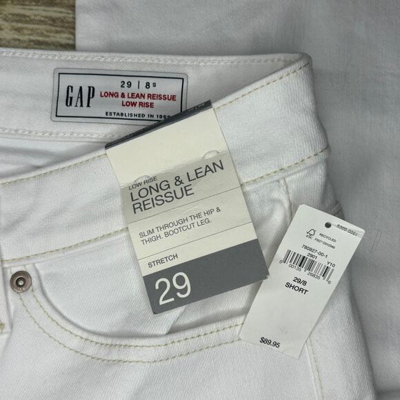 NWT Gap White Long & Lean Reissue Lowrise Bootcut Womens Sz 8 Short - Picture 7 of 8